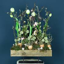 Product Artificial Tulips White Cream Real Touch 38cm 7 pcs