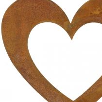 Heart rust garden decoration metal heart 10cm 12pcs