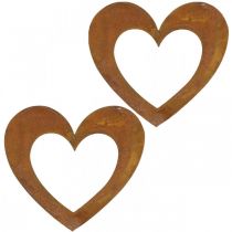 Product Heart rust decorative heart garden metal 15cm 6pcs
