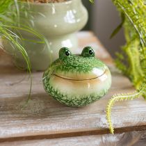 Product Decorative frog figurine for playful home and garden decoration, green, 11cm, 2 pieces