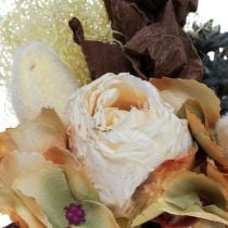 Artificial bouquet rose hydrangea dry look vintage decoration 38cm