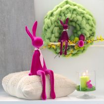 Product Easter bunny shelf sitter, flocked, assorted, 36cm, 4 pieces
