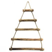 Product Wall decoration Christmas tree wood boho decoration flamed 50×65cm