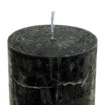Product Black candles colored pillar candles 50x100mm 4pcs