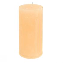 Product Solid colored candles light apricot pillars 50×100mm 4pcs