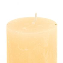 Product Solid Colored Candles Apricot Light Pillar 50×100mm 4 Pcs