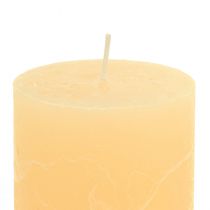 Product Candles Apricot Light Solid Colored Pillar Candles 60×100mm 4 Pcs