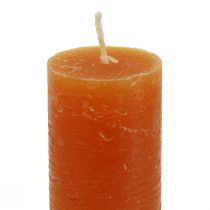 Product Taper Candles Dark Orange Solid Colored Sunset 34x240mm 4 Pcs