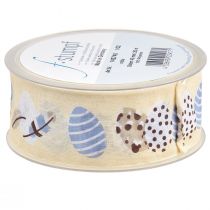 Product Gift ribbon Easter decorative ribbon Easter eggs cream 40mm 20m