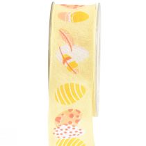 Product Gift ribbon Easter decorative ribbon Easter eggs yellow 40mm 20m