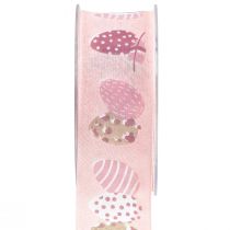 Product Gift ribbon Easter decorative ribbon Easter eggs pink 40mm 20m