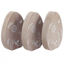 Product Table decoration wooden decoration Easter egg wooden egg stand 14.5cm 3 pieces