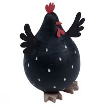 Product Decorative chicken black wooden decoration hen Easter decoration wood H13cm