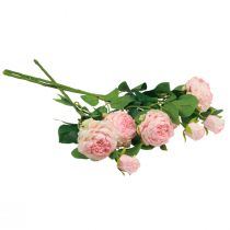 Product Artificial Roses Pink Artificial Roses Dry Look 53cm 3pcs