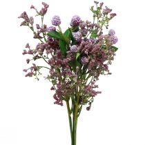 Artificial flower bouquet silk flowers berry branch purple 51cm