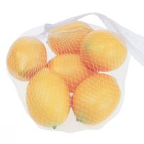 Product Artificial Lemons 8cm Decoration Food Decorating Dummy Set of 6