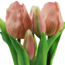 Product Artificial tulips in pot Tulips Peach artificial flowers 22cm
