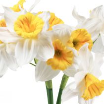 Product Artificial Daffodils White Silk Flowers Daffodils 40cm 3 pcs