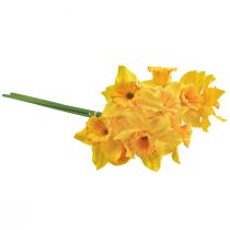 Product Narcissus Decoration Artificial Flowers Yellow Daffodils 38cm 3 Pcs