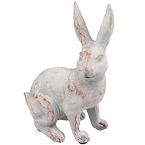 Product Rabbit sitting decorative rabbit artificial stone white brown 15.5x8.5x22cm