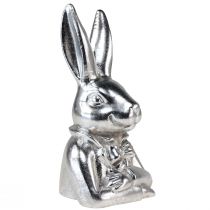 Product Decorative Easter Bunny Silver Ceramic Decorative Bunny Bust H23cm