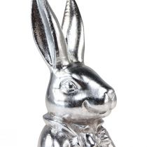 Product Decorative Easter Bunny Silver Ceramic Decorative Bunny Bust H23cm