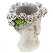 Product Flowerpot face female bust planting head concrete look H18cm