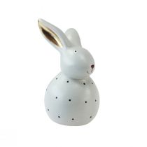 Product Easter bunny decorative figures rabbits with dot pattern 13cm 2pcs