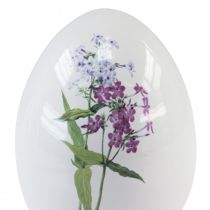 Product Ceramic Easter eggs decoration with floral decoration 12cm 3pcs