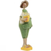Product Decorative figures gardener table decoration summer green yellow 16.5×5.5cm 2pcs