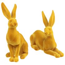 Product Easter bunny decoration rabbit figure curry Easter bunny pair 16cm 2pcs