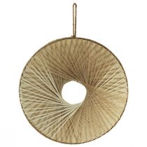 Product Boho wall decoration decorative ring wood natural natural fibers Ø40cm