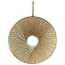 Product Boho wall decoration wooden ring natural hemp Ø40cm