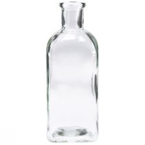 Product Decorative Bottles Square Mini Vases Glass Clear 7x7x18cm 6pcs
