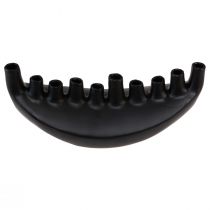 Product Vase Ceramic Ship Table Decoration Black Abstract Modern H15cm