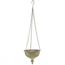 Decorative metal bowl for hanging antique green rust Ø20cm