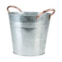 Product Flower pot with handles metal bucket planter Ø25cm H21cm