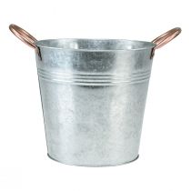 Product Flowerpot with handles metal decorative bucket Ø21cm H19,5cm