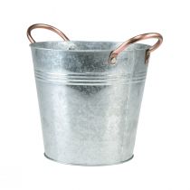 Product Flowerpot with handles metal decorative bucket Ø21cm H19,5cm