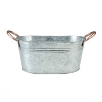 Product Flower bowl with handles metal bowl two-tone 23×15.5×10.5cm