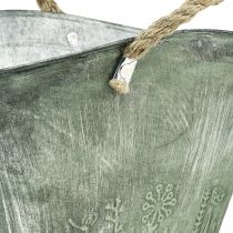 Product Flower pot with jute handles metal handbag 31×20×17cm