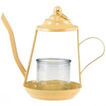 Product Tealight holder glass lantern teapot orange Ø13cm 22cm