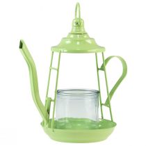 Product Tealight holder glass lantern teapot green Ø13cm H22cm
