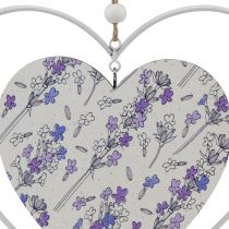 Product Decorative hearts for hanging white lilac 18.5×17cm 4pcs