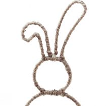 Product Easter bunny decoration decorative plug bunny metal natural H36cm 4pcs