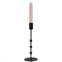 Product Stick candle holder candlestick black metal Ø7cm H19.5cm