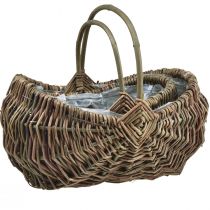 Product Plant basket basket with handle oval 35×25/25×18cm set of 2