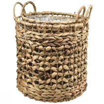 Product Set of 2 plant baskets made of seagrass and water hyacinth Ø31/26cm - decorative basket, flower basket, storage, eco-friendly, natural
