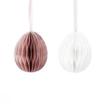 Product Honeycomb Eggs for Hanging Easter Eggs White Orange 6cm 6 Pcs