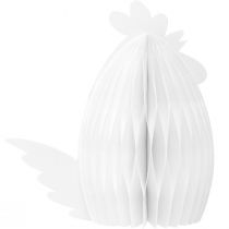 Product Decorative chicken honeycomb paper decorative figure white 28.5x15.5x30cm